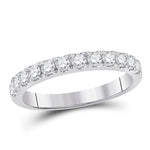 14kt White Gold Round Diamond Bridal Wedding Ring Band Set 3-5/8 Cttw