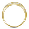 14kt Yellow Gold Mens Round Diamond Wedding Band Ring 1/4 Cttw