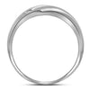 10kt White Gold Mens Round Diamond Band Ring 1/4 Cttw