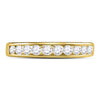 14kt Yellow Gold Womens Round Diamond Wedding Channel Set Band 1/2 Cttw