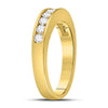 14kt Yellow Gold Womens Round Diamond Wedding Channel Set Band 1/2 Cttw