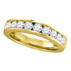 14kt Yellow Gold Womens Round Diamond Wedding Channel Set Band 1 Cttw