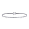 10kt White Gold Womens Round Diamond Classic Tennis Bracelet 1 Cttw