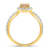 14kt Yellow Gold Round Brown Diamond Solitaire Bridal Wedding Engagement Ring 1 Cttw