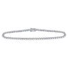 10kt White Gold Womens Round Diamond Studded Tennis Bracelet 1-1/5 Cttw