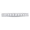 14kt White Gold Womens Round Diamond Wedding Machine-Set Band 1/2 Cttw