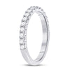 14kt White Gold Womens Round Diamond Wedding Machine-Set Band 1/2 Cttw