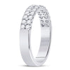 14kt White Gold Womens Round Diamond Wedding Machine-Set Band 1/2 Cttw