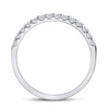 14kt White Gold Womens Round Diamond Wedding Machine-Set Band 1/2 Cttw