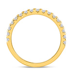 14kt Yellow Gold Womens Round Diamond Wedding Machine-Set Band 1/2 Cttw