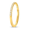 14kt Yellow Gold Womens Round Diamond Wedding Machine-Set Band 1/5 Cttw