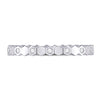 14kt White Gold Womens Round Diamond Machine-Set Band Ring 1/8 Cttw