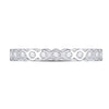 14kt White Gold Womens Round Diamond Machine-Set Band Ring 1/5 Cttw