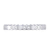 14kt White Gold Womens Round Diamond Machine-Set Band Ring 1/5 Cttw