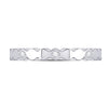 14kt White Gold Womens Round Diamond Machine-Set Band Ring 1/12 Cttw