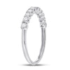 14kt White Gold Womens Round Diamond Classic Anniversary Band Ring 1/2 Cttw