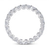 14kt White Gold Womens Round Diamond Timeless Eternity Ring 2 Cttw