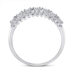 14kt White Gold Womens Round Diamond Classic Anniversary Band Ring 1 Cttw