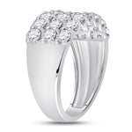 14kt White Gold Womens Round Diamond Anniversary Band Ring 2 Cttw