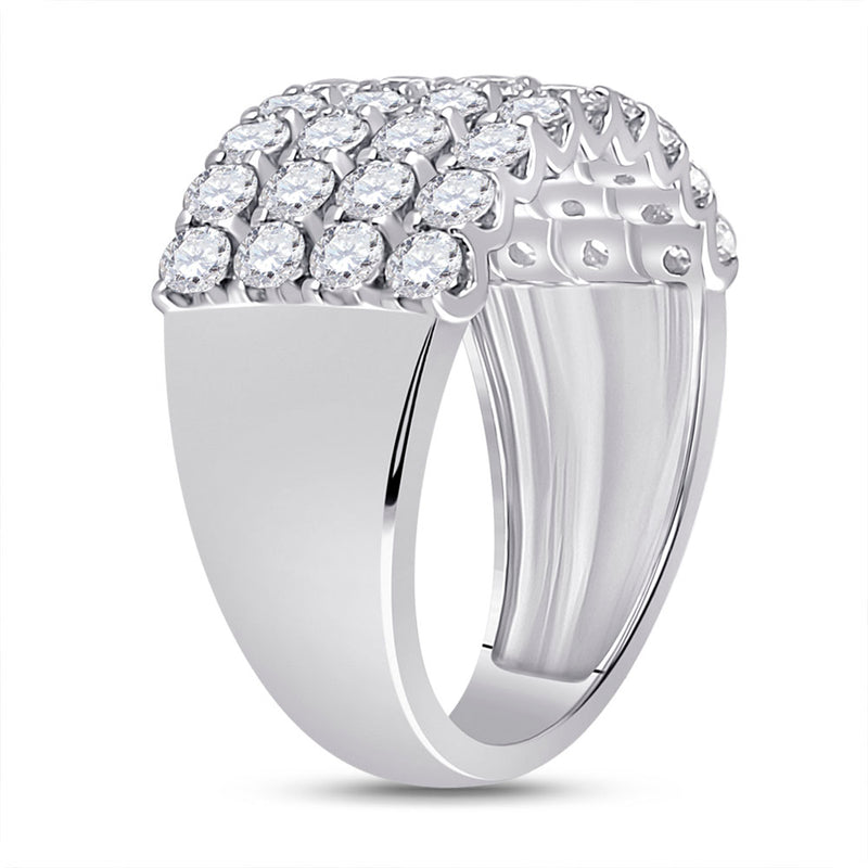 14kt White Gold Womens Round Diamond Anniversary Band Ring 2 Cttw