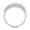 14kt White Gold Womens Round Diamond Anniversary Band Ring 2 Cttw