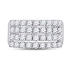 14kt White Gold Womens Round Diamond Anniversary Band Ring 2 Cttw