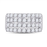 14kt White Gold Womens Round Diamond Anniversary Band Ring 2 Cttw