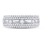 10kt White Gold Womens Round Diamond Anniversary Ring 1/2 Cttw