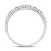 10kt White Gold Womens Round Diamond Anniversary Ring 1/2 Cttw