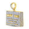 10kt Yellow Gold Mens Round Diamond Holy Bible Charm Pendant 1 Cttw