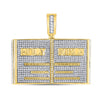 10kt Yellow Gold Mens Round Diamond Holy Bible Charm Pendant 1-3/4 Cttw