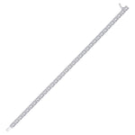 10kt White Gold Womens Round Diamond Fashion Tennis Bracelet 3/4 Cttw