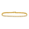 14kt Yellow Gold Womens Round Diamond Classic Tennis Bracelet 2 Cttw