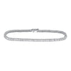 14kt White Gold Womens Round Diamond Timeless Tennis Bracelet 2 Cttw