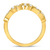 10kt Yellow Gold Womens Round Diamond Modern Gemometric Band Ring 5/8 Cttw