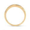 10kt Yellow Gold Mens Round Diamond Wedding Band Ring 1/12 Cttw