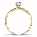 10k Yellow Gold Diamond Marquise-shape Cluster Bridal Wedding Trio Mens Womens Ring Band Set