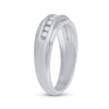 10kt White Gold Mens Round Diamond Wedding Band Ring 1/4 Cttw