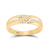 10kt Yellow Gold Mens Round Diamond Wedding Band Ring 1/8 Cttw