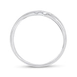 10kt White Gold Mens Round Diamond Wedding Band Ring 1/8 Cttw