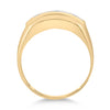 10kt Yellow Gold Mens Round Diamond 3-stone Ring 1/10 Cttw