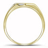 10kt Two-tone Gold Mens Round Diamond Wedding Band Ring 1/8 Cttw