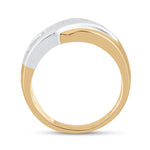 14kt Yellow Gold Mens Round Diamond 5-Stone Band Ring 1 Cttw