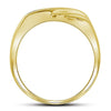 10kt Yellow Gold Mens Round Diamond Single Row Wedding Band Ring 1/8 Cttw