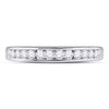 14kt White Gold Womens Round Diamond Wedding Channel Set Band 1/4 Cttw Size 5