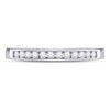 14kt White Gold Womens Round Diamond Wedding Channel Set Band 1/4 Cttw Size 9