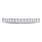 14kt White Gold Womens Round Diamond Wedding Channel Set Band 1/4 Cttw Size 9