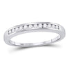 14kt White Gold Womens Round Diamond Wedding Channel Set Band 1/4 Cttw Size 9