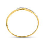 14kt Yellow Gold Womens Round Diamond Graduated Journey Bangle Bracelet 1 Cttw