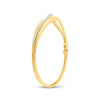 14kt Yellow Gold Womens Round Diamond Graduated Journey Bangle Bracelet 1 Cttw